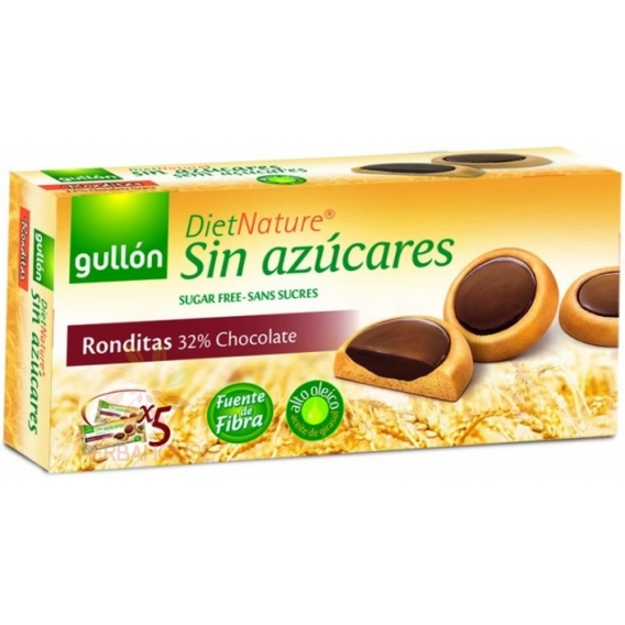 Obrázok pre Gullón Ronditas sušienky s čokoládou bez cukru (186g)