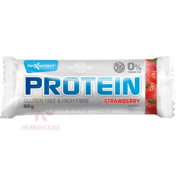 Obrázok pre Max Sport Protein bar jahodová príchuť (60g)