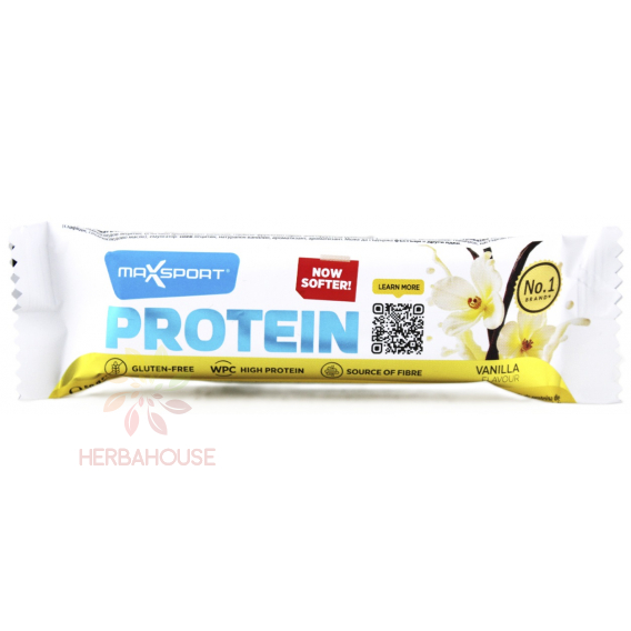 Obrázok pre Max Sport Bezlepková proteínová tyčinka vanilka (50g)
