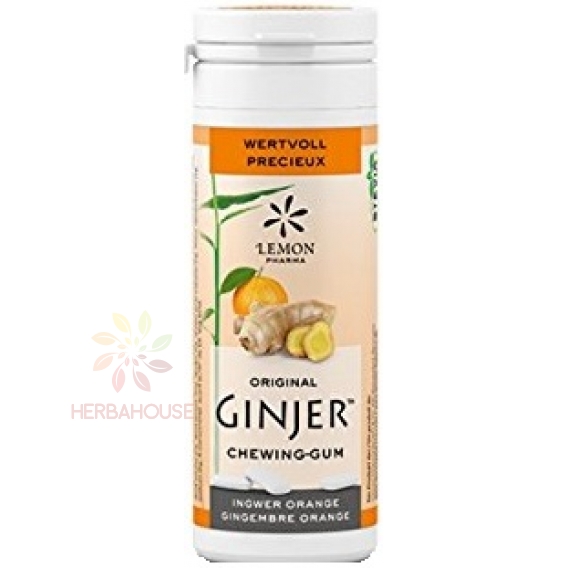 Obrázok pre Lemon Pharma Ginjer žuvačka zázvorová so xylitolom a steviou (30g)