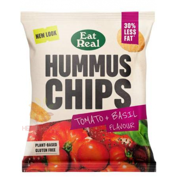 Obrázok pre EatReal Hummus chipsy s príchuťou - paradajka a bazalka (45g)