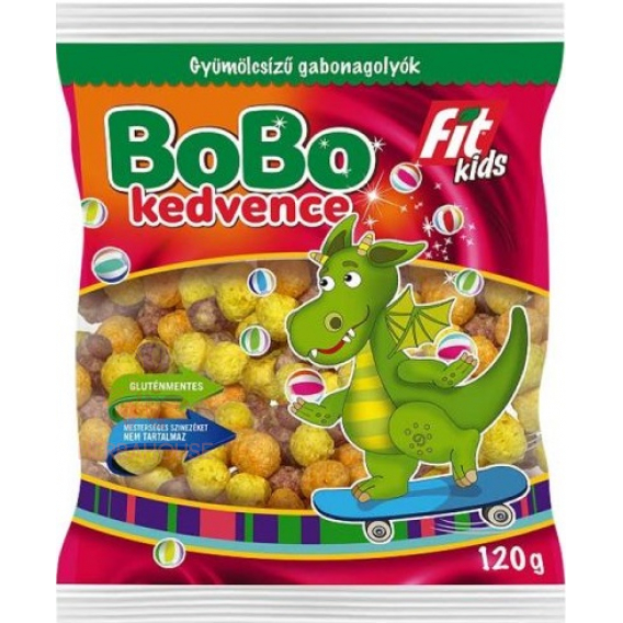 Obrázok pre Fit Kids Bobo bezlepkové obilninové guličky s ovocnou príchuťou (120g)