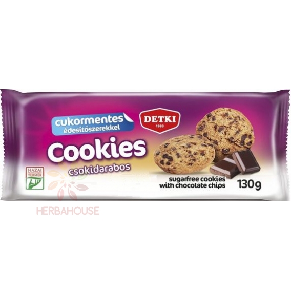 Obrázok pre Detki Cookies sušienky s kúskami čokolády bez cukru (130g)