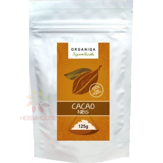 Obrázok pre Organiqa Bio 100% Kakaové bôby nepražené drvené (125g)
