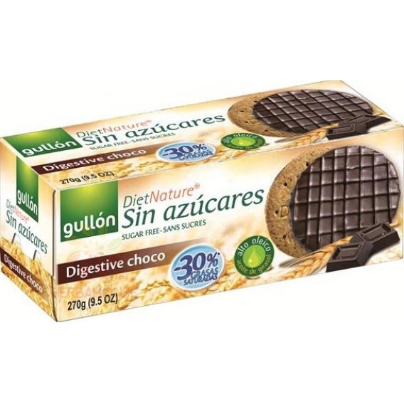 Obrázok pre Gullón Digestíve Polomáčané celozrnné sušienky v kakaovej poleve bez cukru (270g)