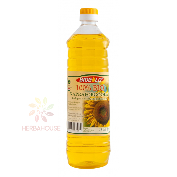 Obrázok pre Biogold Bio Slnečnicový olej lisovaný za studena - bez vône (1000ml)