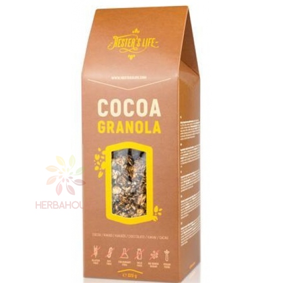 Obrázok pre Hester´s Life Bezlepková granola kakaová bez pridaného cukru (320g)