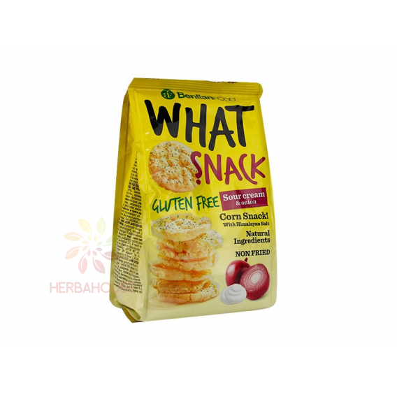 Obrázok pre Benlian Food Bezlepkový What Snack kukuričný s príchuťou kyslej smotany a cibule (50g)