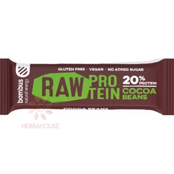 Obrázok pre Bombus Raw Proteínová tyčinka kakaové bôby (50g)