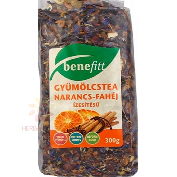 Obrázok pre Benefitt Ovocný sypaný čaj s príchuťou pomaranč a škorica (300g)
