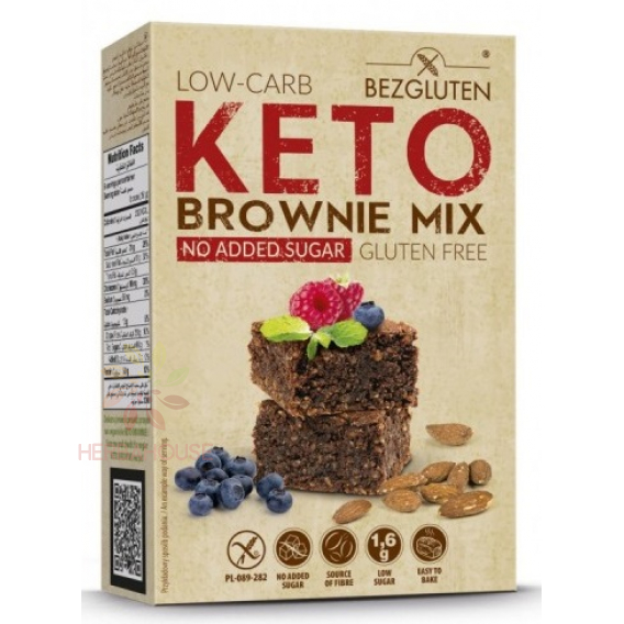 Obrázok pre Bezgluten Bezlepková Keto Brownie zmes s nízkym obsahom sacharidov bez pridaného cukru (150g)