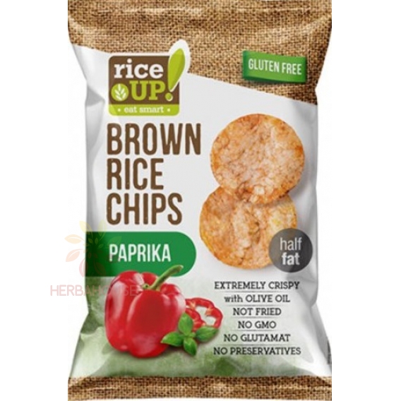 Obrázok pre Rice Up Bezlepkový ryžový chips s paprikovou príchuťou (60g)