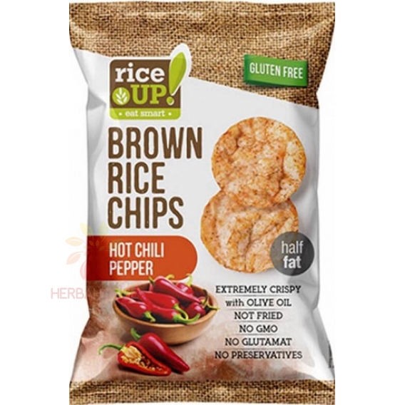 Obrázok pre Rice Up Bezlepkový ryžový chips s ostrou príchuťou chilli (60g)