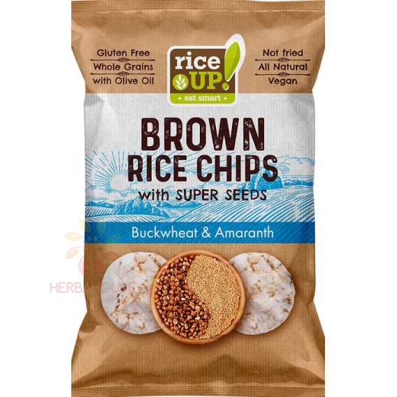 Obrázok pre Rice Up Bio Bezlepkový Ryžový chips s pohánkou a amaranthom (25g)