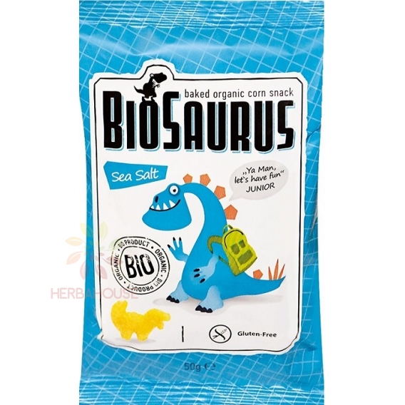 Obrázok pre McLloyd´s Biosaurus Bezlepkový kukuričný snack s morskou soľou (50g)
