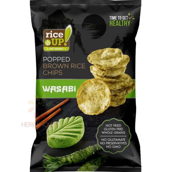 Obrázok pre Rice Up Bezlepkový ryžový chips s príchuťou wasabi (60g)