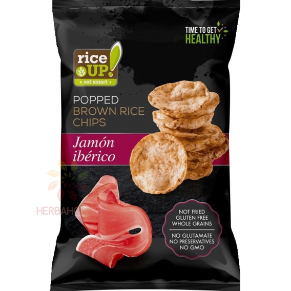 Obrázok pre Rice Up Bezlepkový ryžový chips s príchuťou Iberská šunka (60g)