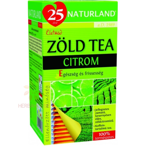 Obrázok pre Naturland Porciovaný zelený čaj s citrónom (20ks)