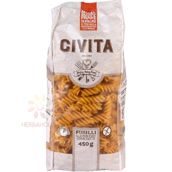 Obrázok pre Civita Bezlepkové kukuričné cestoviny s vysokým obsahom vlákniny fusilli (450g)