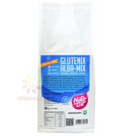 Obrázok pre Naturbit Alba-Mix Bezlepková múčna zmes na prípravu chleba (500g)