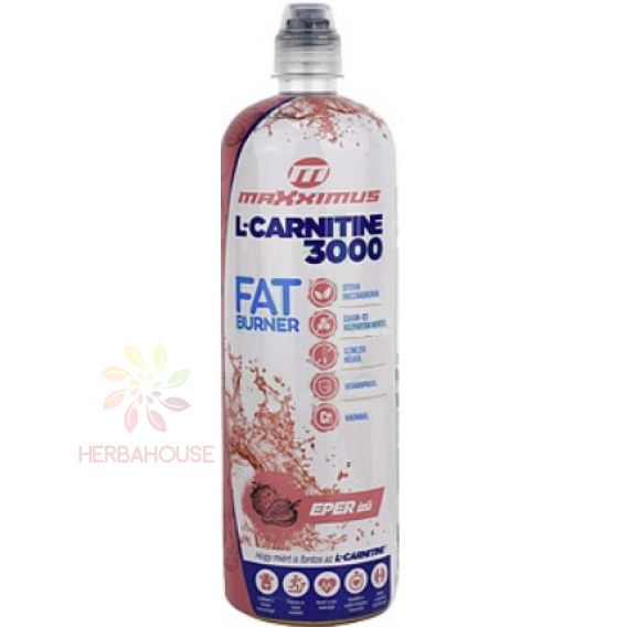 Obrázok pre Maxximus L-Carnitine nesýtený nápoj s jahodovou príchuťou bez cukru (1000ml)