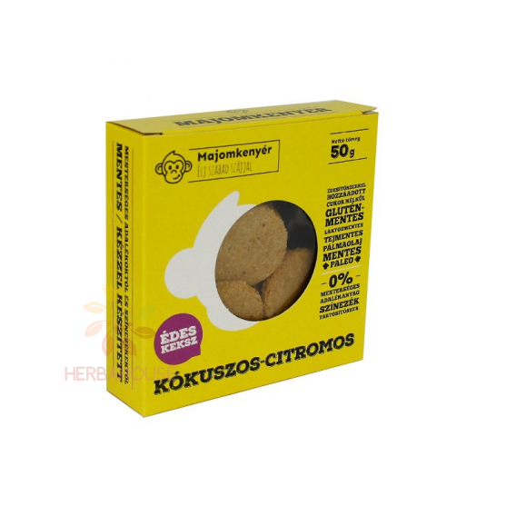 Obrázok pre Majomkenyér Bezlepkové sušienky kokosovo-citrónové (50g) 