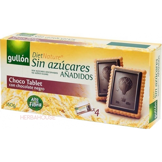 Obrázok pre Gullon Choco Tablet Black Sušienky s tmavou čokoládou so sladidlom (150g)