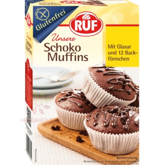 Obrázok pre Ruf Bezlepková múčna zmes na kakaové muffíny + 12 papierové košíčky (350g)