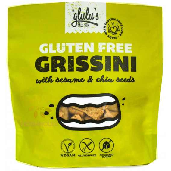 Obrázok pre Glulu's FreeFrom Vegan Bezlepkové Grissini so semienkami (100g) 