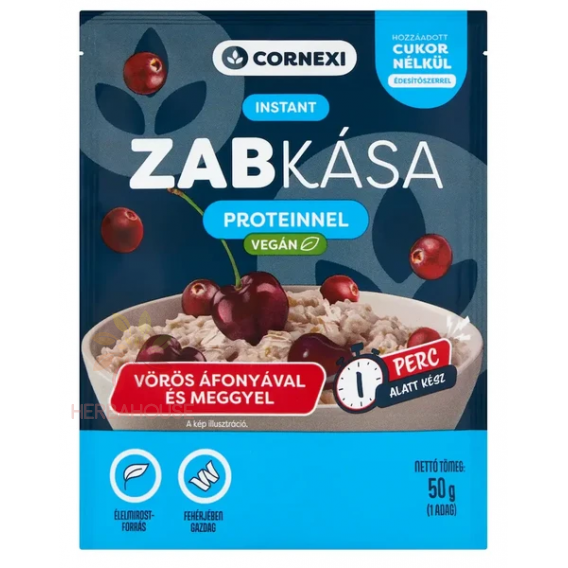 Obrázok pre Cornexi Proteínová ovsená kaša brusnicovo višňová bez cukru so sladidlom (50g)