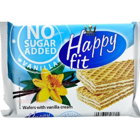 Obrázok pre Flis Happy fit oblátky s vanilkovou náplňou bez cukru (95g)
