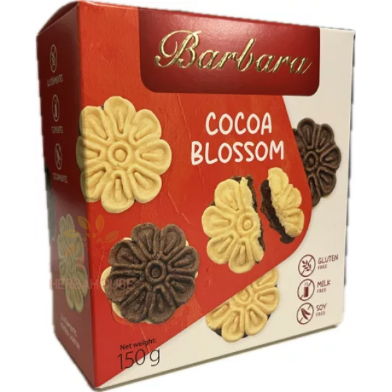 Obrázok pre Barbara Bezlepkové kakaové a vanilkové sušienky s kakaovou náplňou (150g)