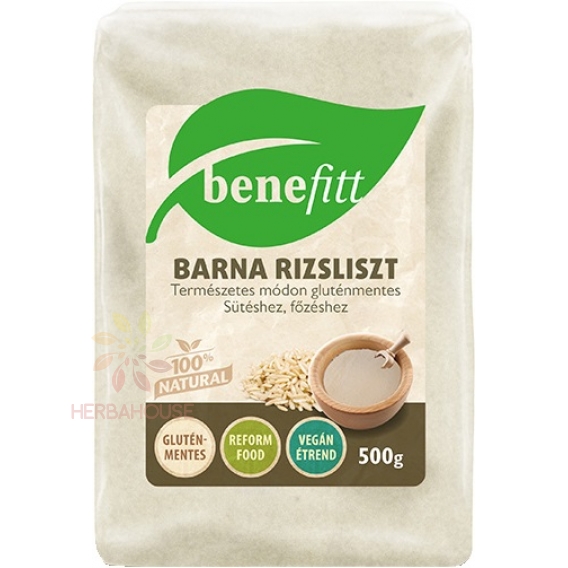 Obrázok pre Benefitt Bezlepková ryžová múka hnedá (500g)