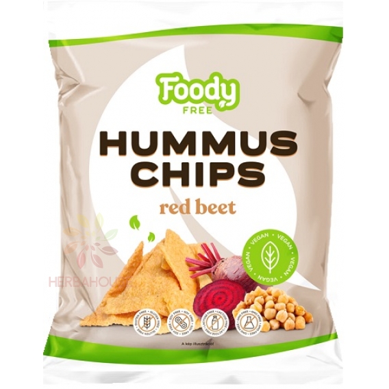 Obrázok pre Foody Free Bezlepkový Hummus Chips s červenou repou (50g) 
