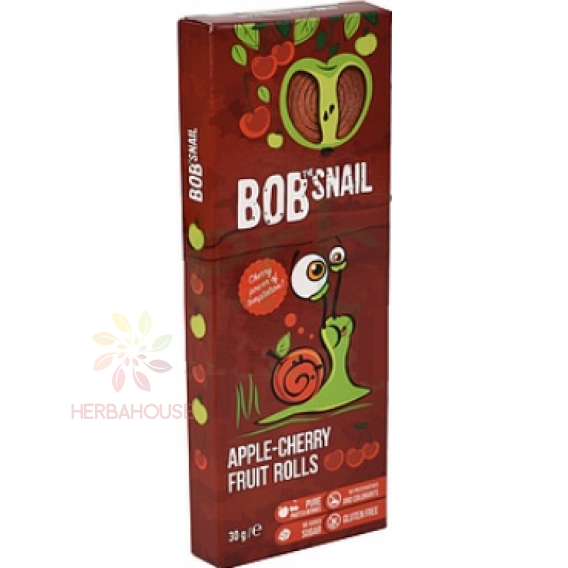 Obrázok pre Eco Snack Bob Snail Rolls Ovocné plátky jablko, čerešňa (30g)