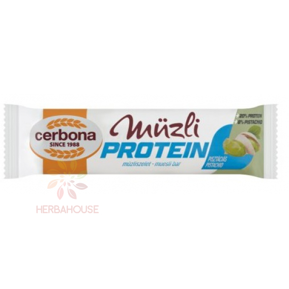 Obrázok pre Cerbona Proteínová müsli tyčinka - pistácia (35g) 