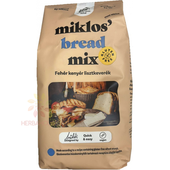 Obrázok pre Naturbit It´s us Miklos Bread Mix Bezlepková múčna zmes na prípravu bieleho chleba (1000g)