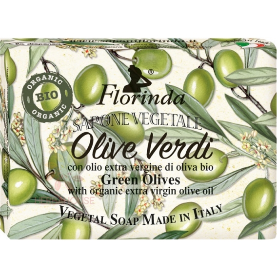 Obrázok pre Florinda Bio Rastlinné mydlo zelené olivy (100g)