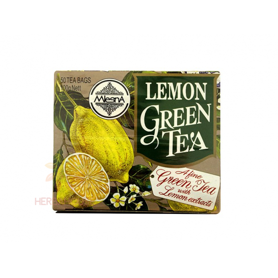 Obrázok pre Mlesna Zelený čaj s citrónovou príchuťou porciovaný (50ks) 