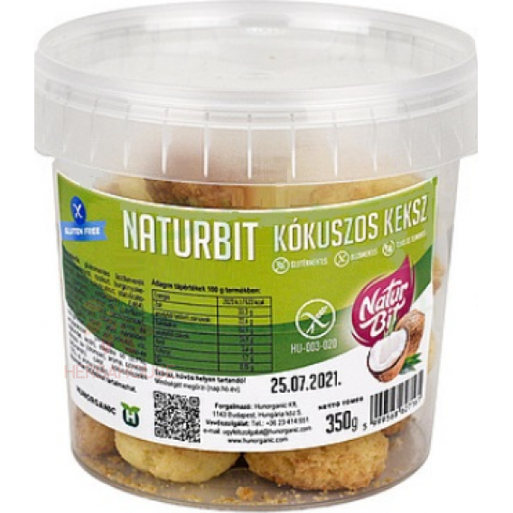 Obrázok pre Naturbit Bezlepkové kokosové sušienky (350g)