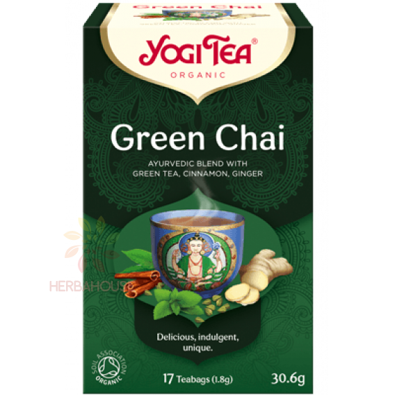 Obrázok pre Yogi Tea® Bio Ajurvédsky Čaj Zelený chai (17ks) 