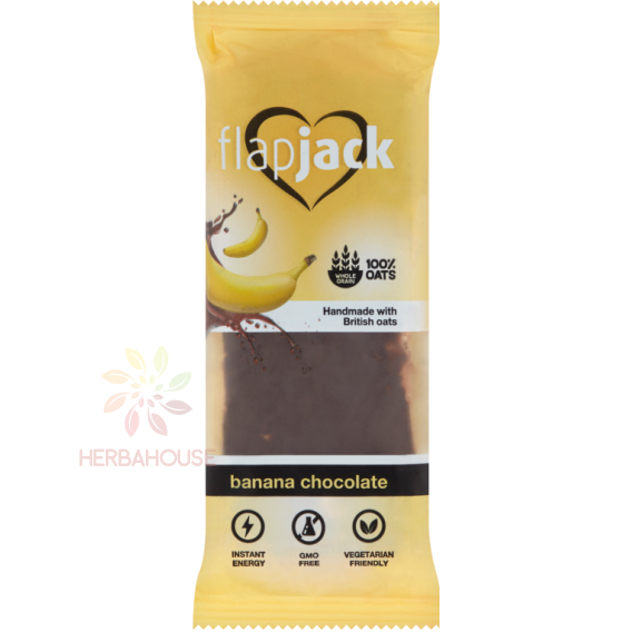 Obrázok pre FlapJack Ovsená tyčinka banánová v kakaovej poleve (100g)