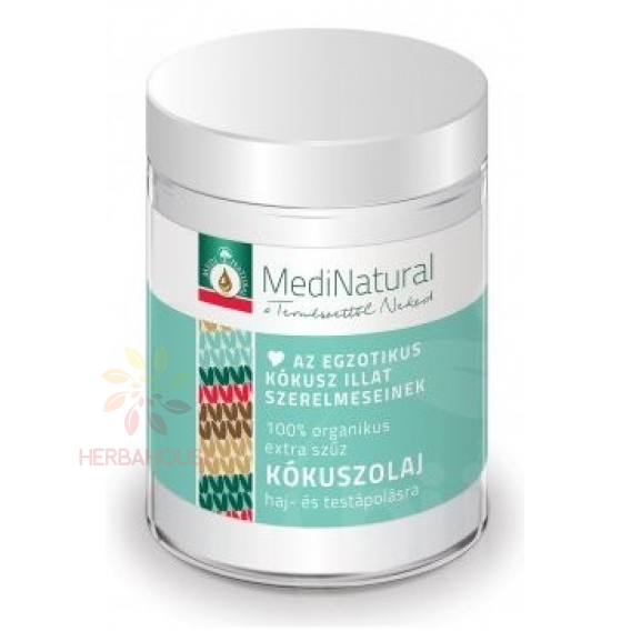 Obrázok pre Medinatural Organický, extra panenský Kokosový olej kondicionér na pokožku, vlasy (100ml)