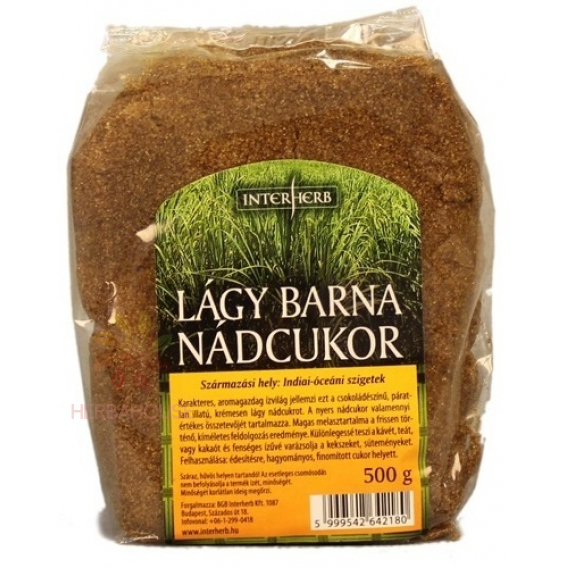 Obrázok pre Interherb Trstinový cukor tmavý (500g)