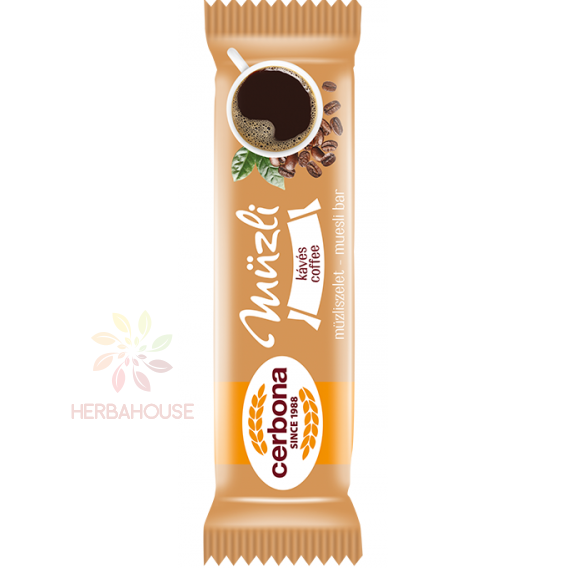 Obrázok pre Cerbona Müsli tyčinka kávová polomáčaná v mliečnej poleve (20g)