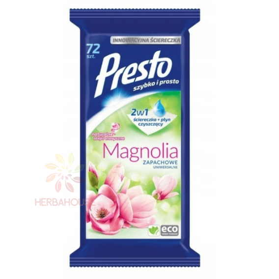 Obrázok pre Presto Univerzálne vlhčené utierky s vôňou magnólie (72ks) 