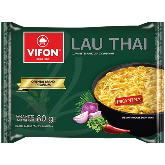 Obrázok pre Vifon Lau Thai Thajská instantná rezancová polievka pikantná (80g)