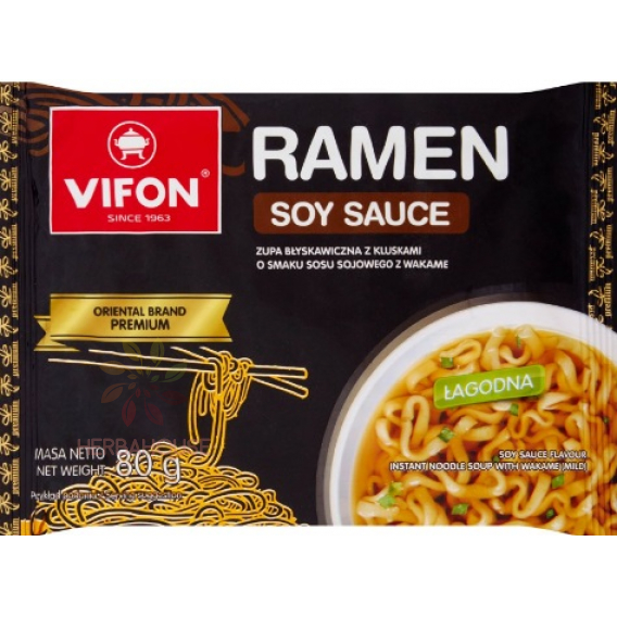 Obrázok pre Vifon Ramen instantná rezancová polievka s príchuťou sójovej omáčky s wakame (80g)