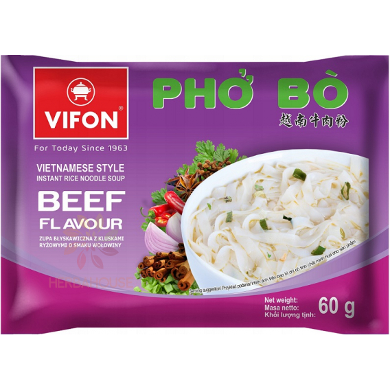 Obrázok pre Vifon Pho Bo Instantná hovädzia polievka s ryžovými rezancami (60g)