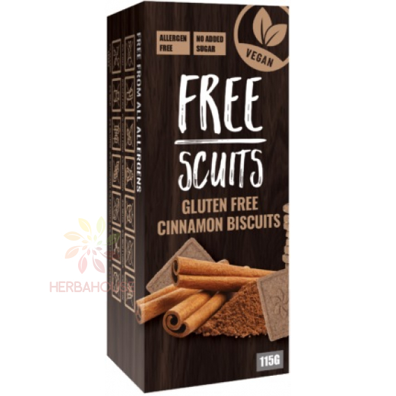 Obrázok pre FreeScuits Bezlepkové škoricové sušienky so sladidlom (115g)